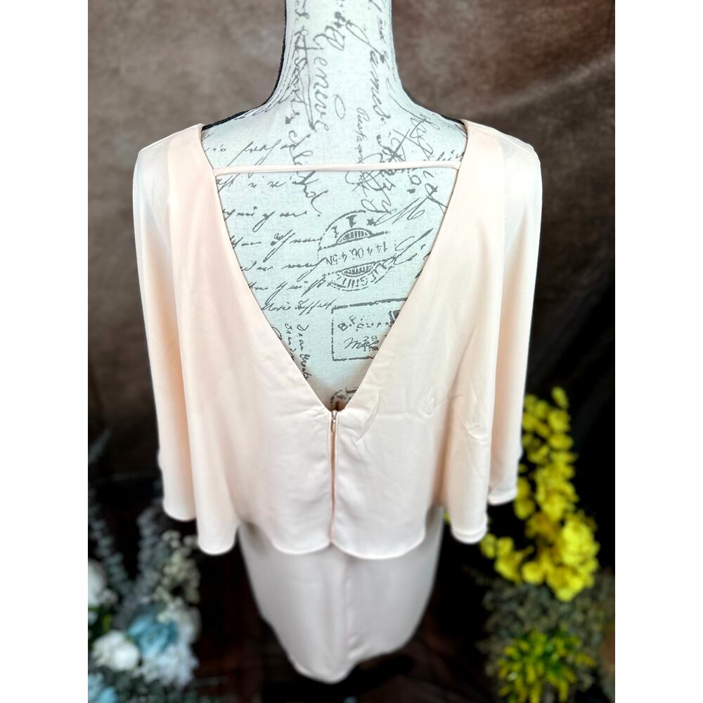 Three Eighty Two V Neck Overlay Chiffon Mini Dres… - image 14